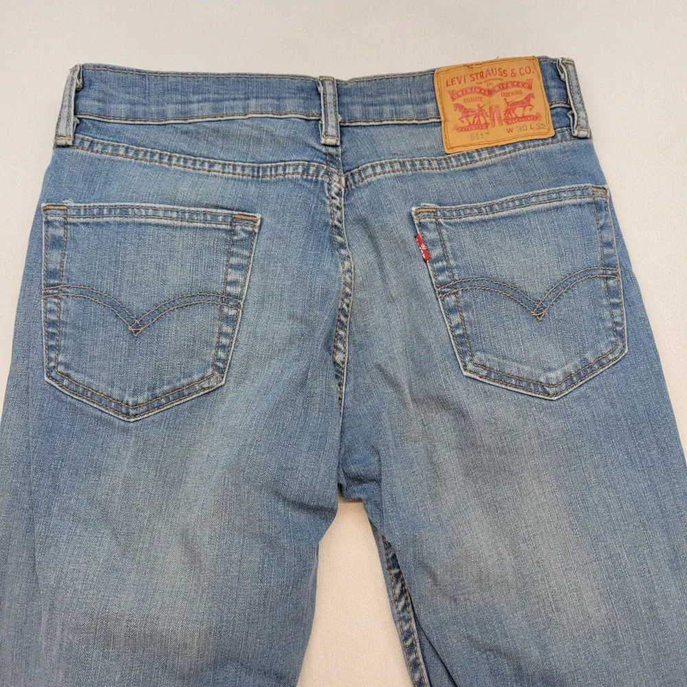 Levi's 511 Slim Fit Jeans Mens 30x32 Blue Medium Wash Stretch Denim
